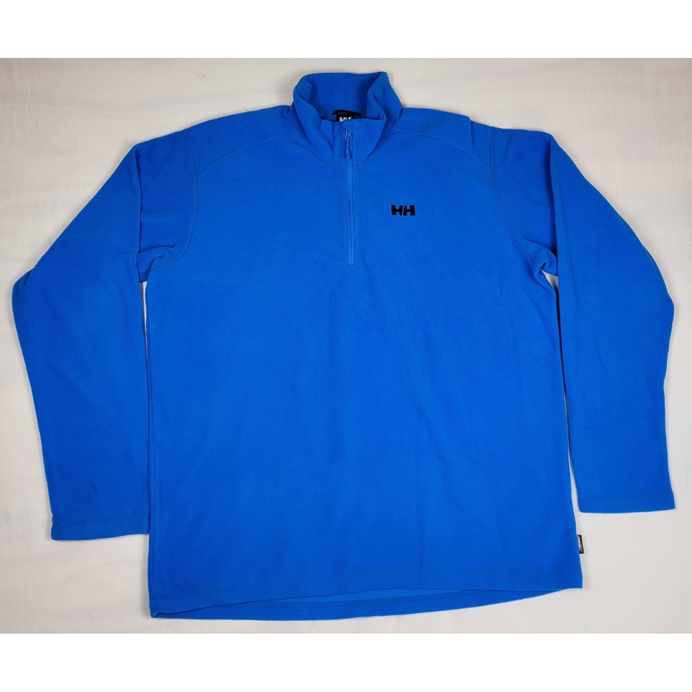 Helly Hansen Mens 2XL Polartec Fleece Quarter Zip Pullover Blue Jacket 50844